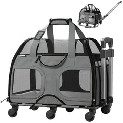 Katziela Luxury Rider PRO pet carrier – Gray/Black