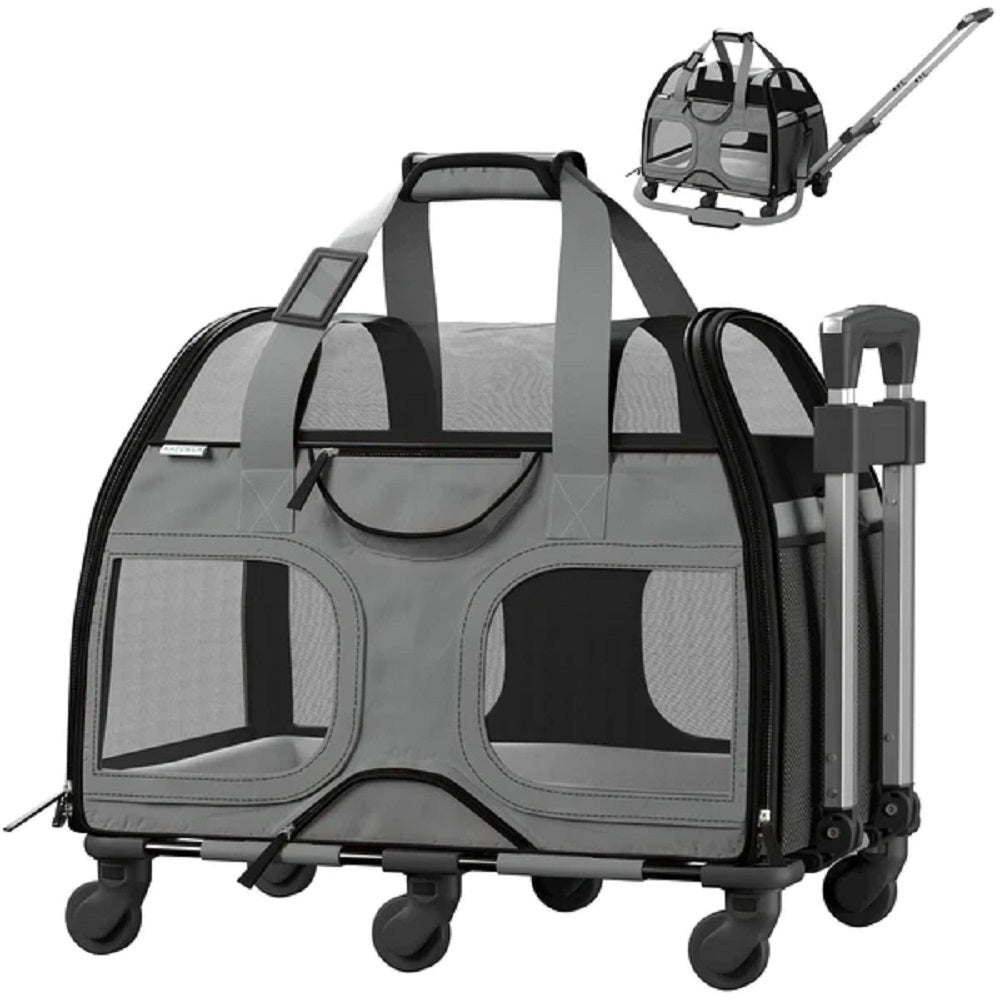 Katziela Luxury Rider PRO pet carrier – Gray/Black