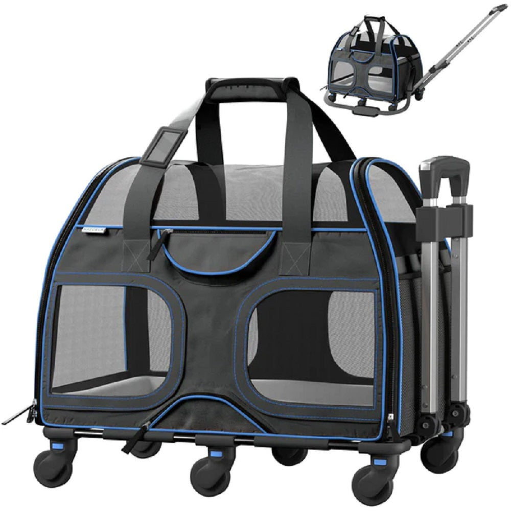 Katziela Luxury Rider PRO pet carrier – Black/Blue