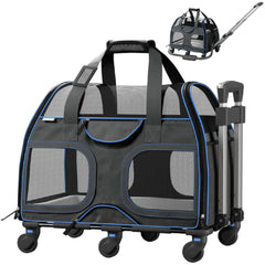 Katziela Luxury Rider PRO pet carrier – Black/Blue