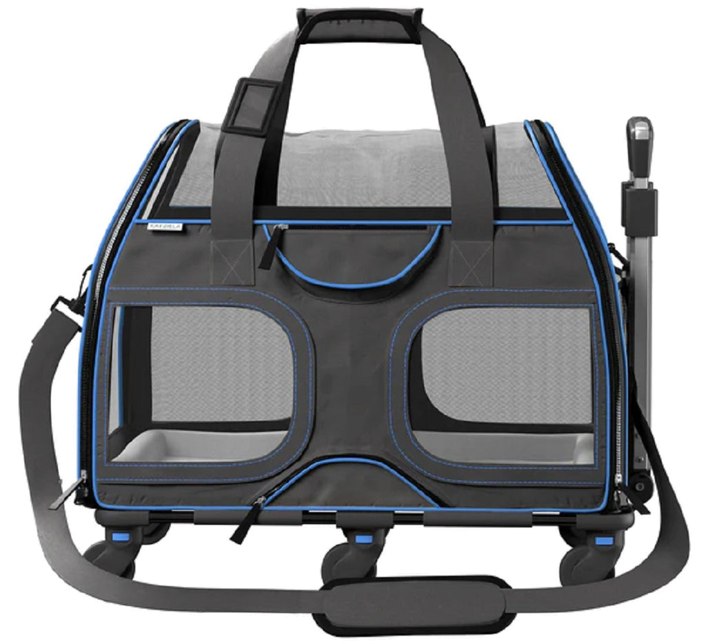 Katziela Luxury Rider PRO pet carrier – Black/Blue