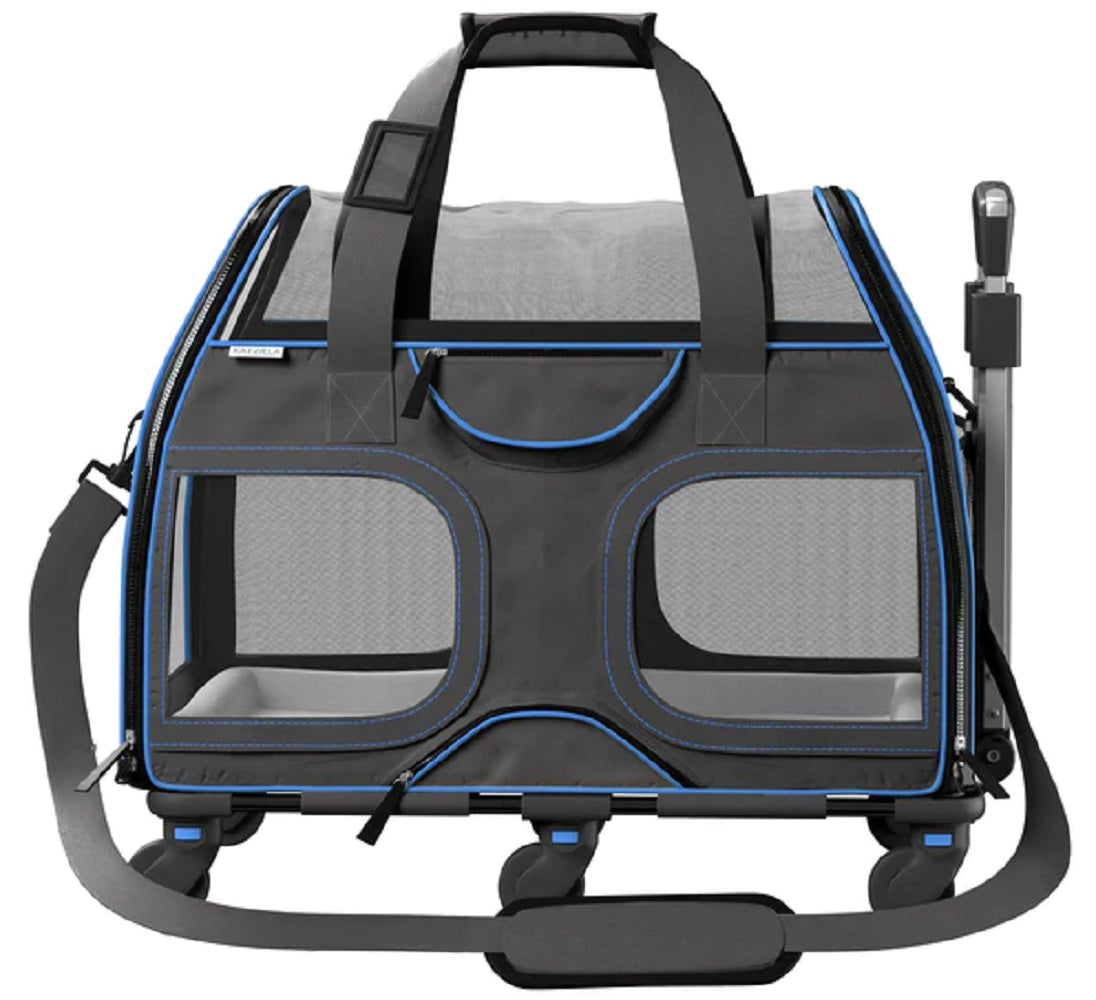 Katziela Luxury Rider PRO pet carrier – Black/Blue