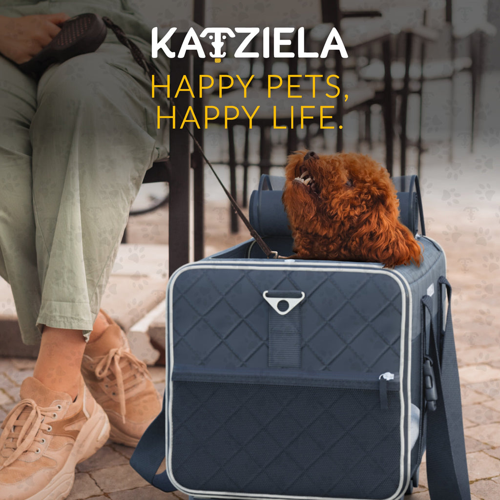 Katziela Quilted Chariot PRO pet carrier – Black