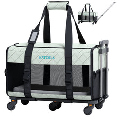 Katziela Quilted Chariot PRO pet carrier – Light Gray