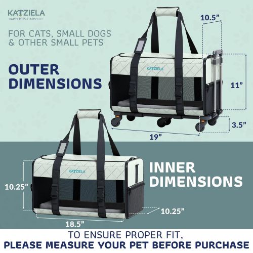 Katziela Quilted Chariot PRO pet carrier – Light Gray
