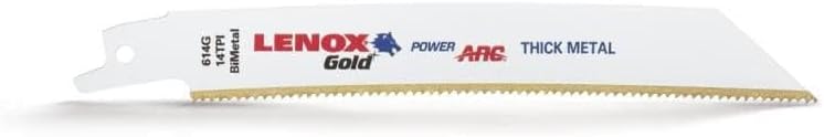 LENOX Tools Reciprocating Saw Blades, Metal Cutting, 6-Inch, 14 TPI, 5-Pack (21067614GR)