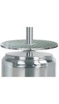 87'' Tall Patio Heater, 49000 BTU, Stainless Steel, Adjustable Table, Weight Bladder, Wheels, Regulator and Hose