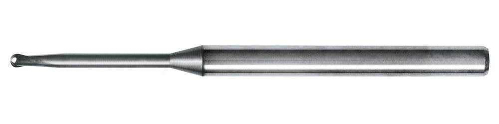 KYOCERA 16RB1181U-10 Series 16 RB Extended Reach Ball Nose End Mill, KTX-I, 20 Degree Angle, 2 Flute, 3.00 mm Cutting Diameter, 6 mm Shank Diameter, 3.00 mm Cutting Length, 60 mm Length, 10 mm Reach