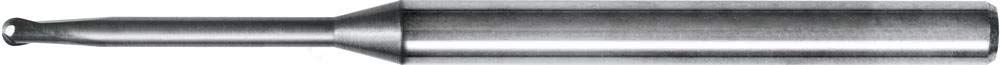 KYOCERA 16RB1181U-10 Series 16 RB Extended Reach Ball Nose End Mill, KTX-I, 20 Degree Angle, 2 Flute, 3.00 mm Cutting Diameter, 6 mm Shank Diameter, 3.00 mm Cutting Length, 60 mm Length, 10 mm Reach