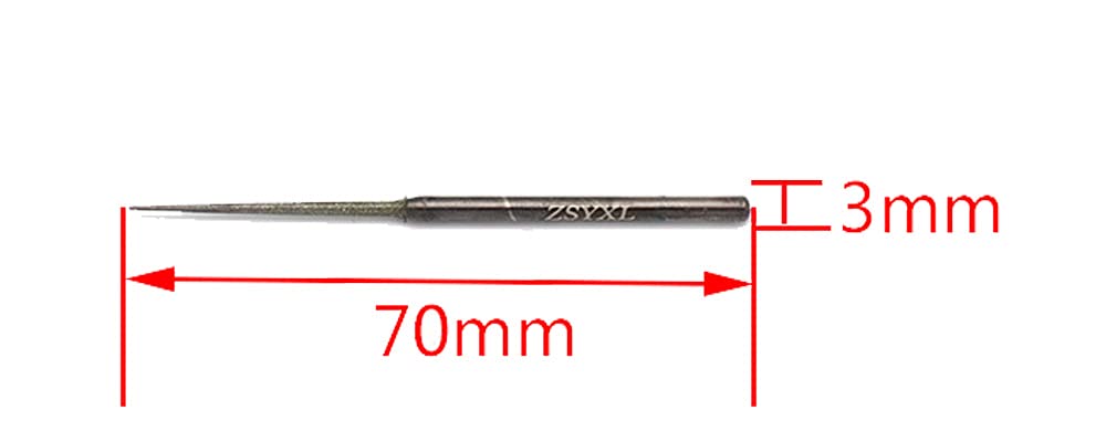 Luo ke 10 Pcs 1/8" Shank Expanding Hole Diamond Burr Bead Reamer