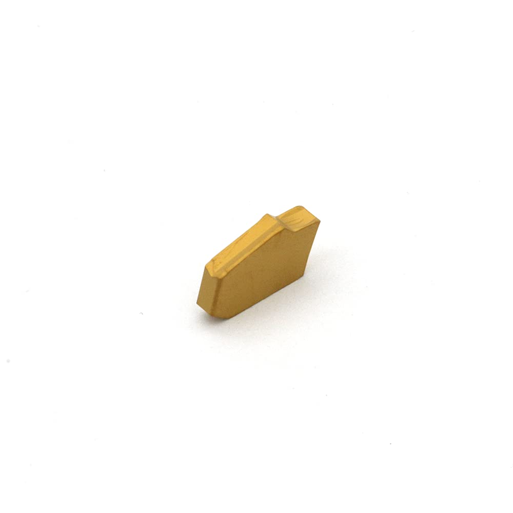 FomaSP GTN-3 (SP300) CNC Grooving Carbide Inserts Steel Fit for SPB326 Lathe Grooving Cutting Tools, CVD Yellow Coating, 10pcs