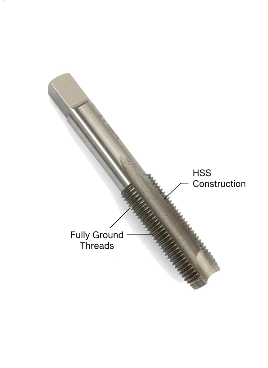 Accusize Industrial Tools 5/8-18Nf H.S.S. Spiral Point Taps, 3 Flutes, American Standard, Fully Ground, Spt-5/8-18