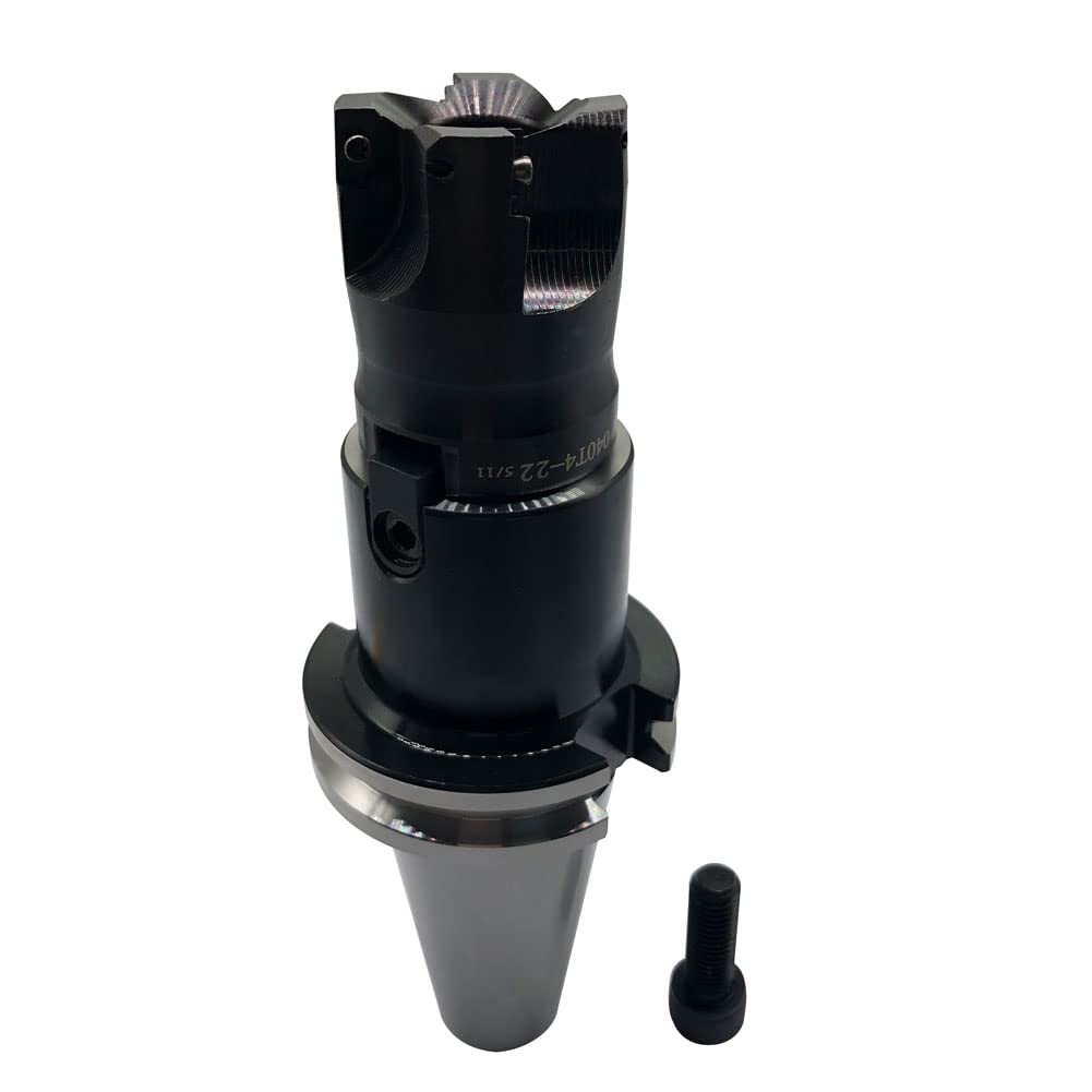 GBJ Face Mill 300R 40mm -22-4T 40mm/1.57" + CAT40-FMB22-60L+ 10pcs APMT1135 pder Carbide Inserts and T8 Wrench FMB22 Shank Face Mill Arbor (300R 40-22-4T+ CAT40-FMB22-60L+ 10pcs APMT1135PDER)