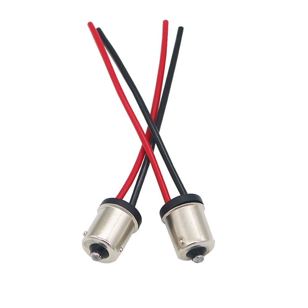 YSY 4Pcs 1156 BAU15S PY21W Male Tail Lamp Adapter socket Wiring Harness