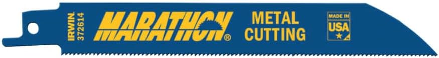 IRWIN Tools Reciprocating Saw Blade, Metal-Cutting, 6-Inch 24 TPI, 5 Pack (372624P5)