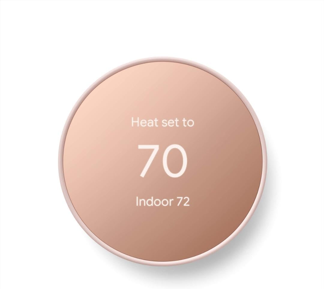 Nest Thermostat - Smart Thermostat for Home - Programmable Wifi Thermostat - Sand