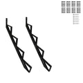 35 Inch Black Steel Stair Step Riser, 4-Step Metal Stair Stringer, 2 Pack Steel Stair Stringer for 35" Height Deck