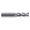 YG-1 28565 Carbide Alu-Power End Mill, 3 Flute, 45 Degree Helix, Regular Length, Square, Uncoated Finish, 2" Length, 3/16"