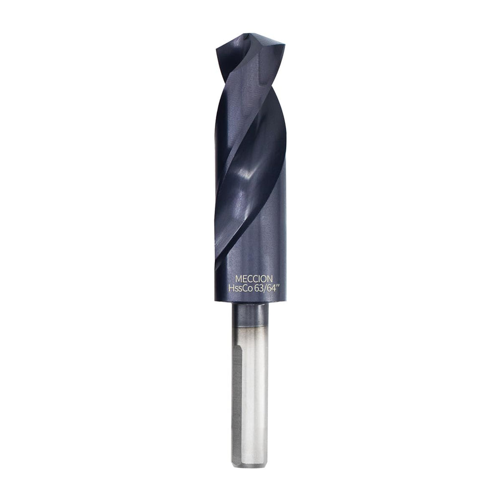 Meccion M35 Cobalt Drill Bits 63/64 Inch TiAIN HSS Drill Bit for Metal