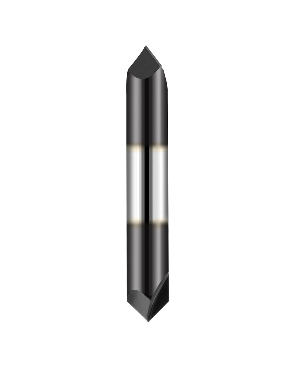 3/8in Solid Carbide End Mill, Chamfer Mill-Double End, 2 Flute