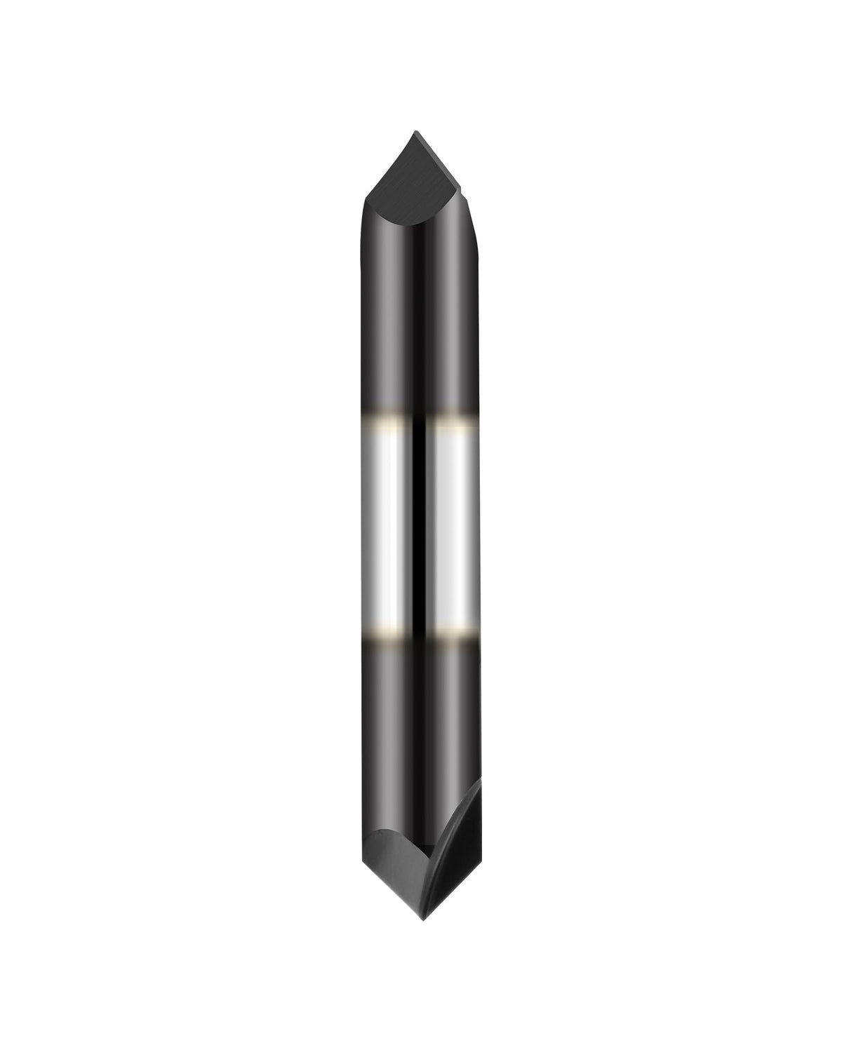 3/8in Solid Carbide End Mill, Chamfer Mill-Double End, 2 Flute