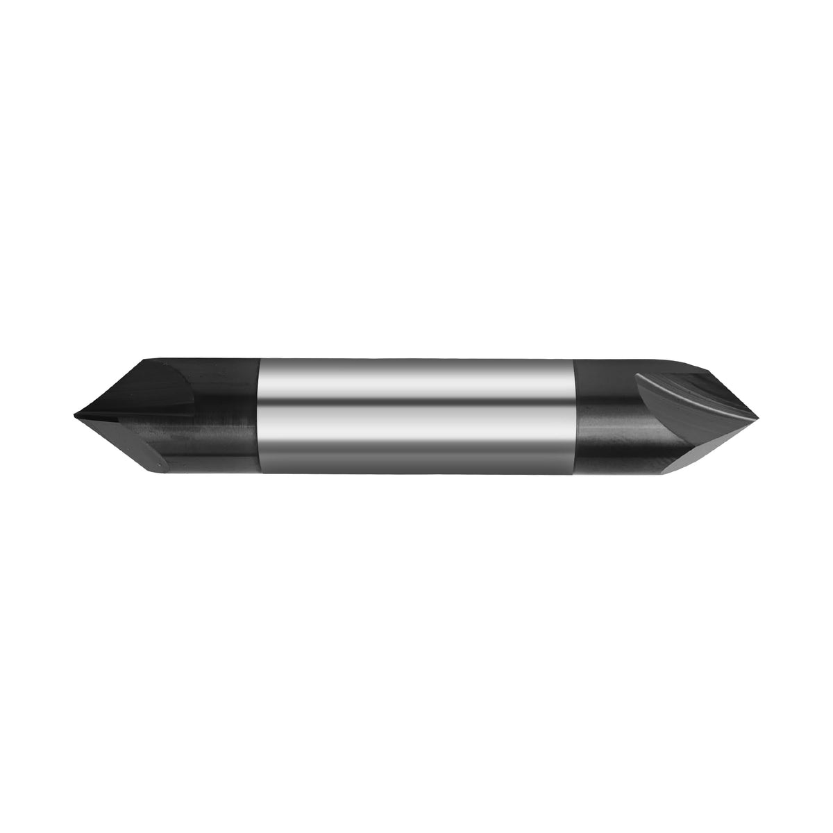 1/2in Solid Carbide End Mill, Chamfer Mill - Double End,2 Flutes