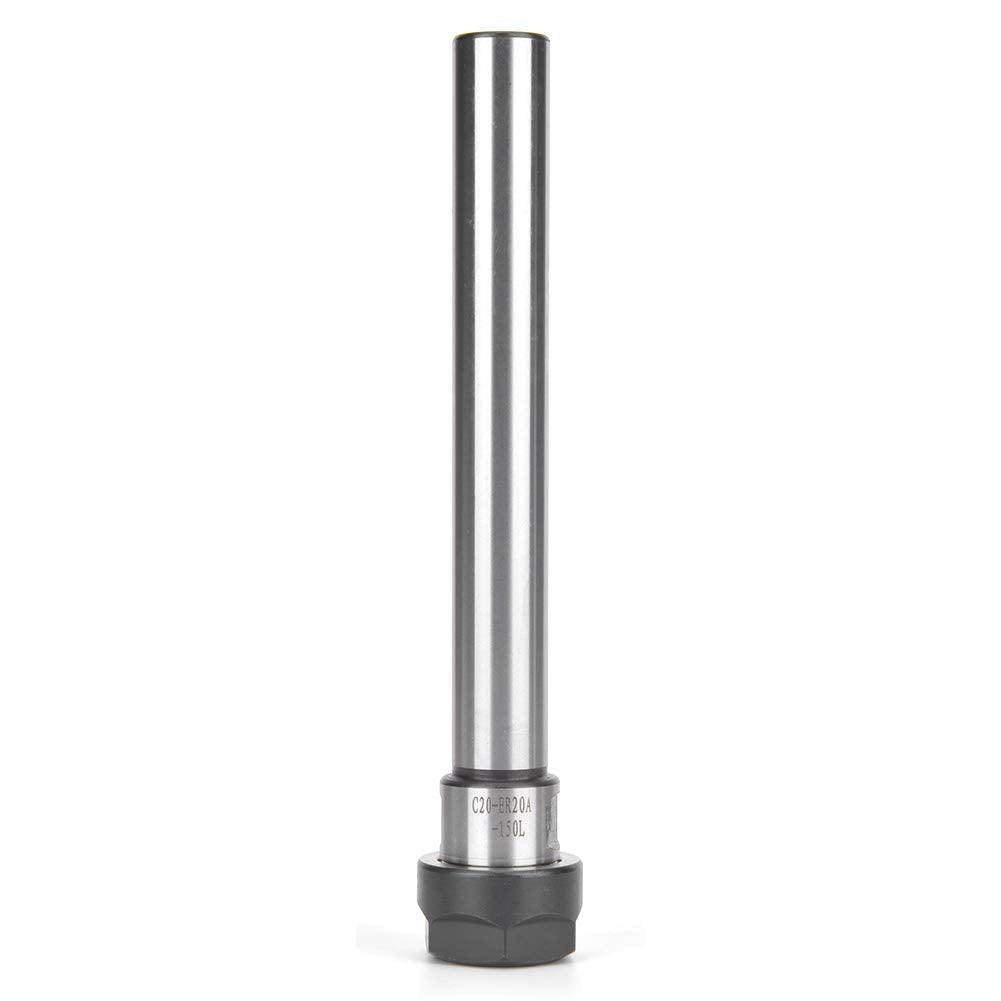 Hilitand ER Collet Chuck Holder, 5.9in Straight Shank Collet Chuck Toolholder ER20A-150L 20 25 32mm Rod Dia CNC Lathe Milling (C20)