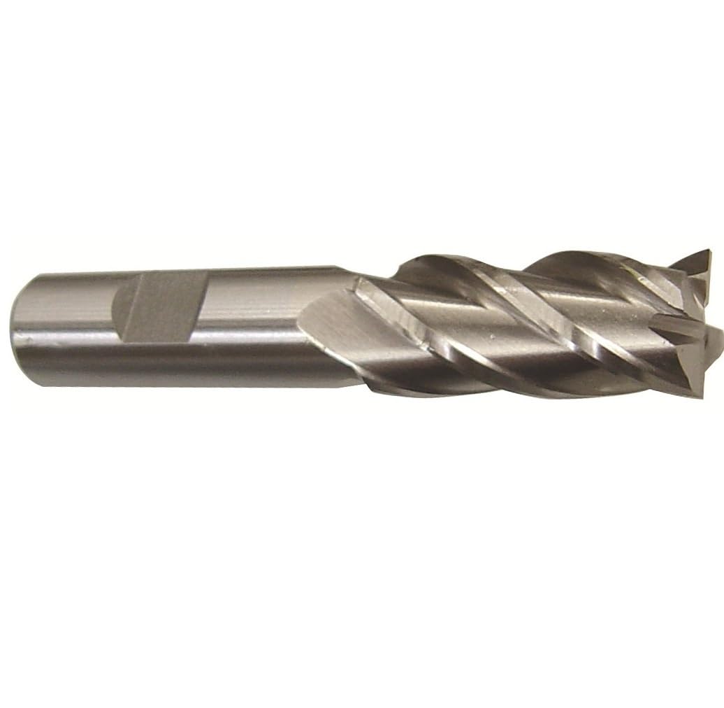 Drill America 7/8" High Speed Steel 6 Flute Single End End Mill, BRC Series