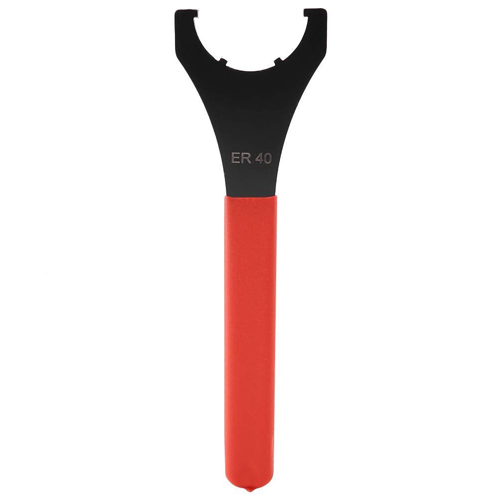 Haosie Spanner Collet Chuck, 58mm Wrench, Collet Chuck Wrench, Chuck Wrench Tool, ER40 UM Red Collet Chuck Spanner Red Collet Wrench for Lathe CNC Milling Chuck Holder Tools 58mm Opening