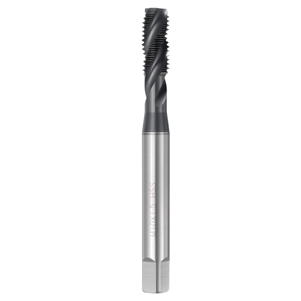 Workkyma M10 x 1.5 Spiral Flute Thread Tap M2 High Speed Steel TICN