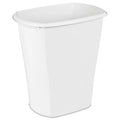 Large Kitchen Trash Can, 10 Gallon Plastic Garbage Bin with No Lid, White