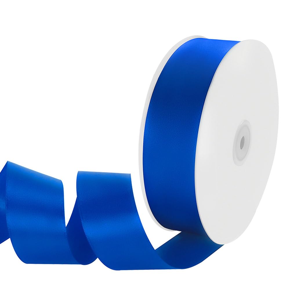 1-1/2" Width x 100 Yards Satin Ribbon, Royal Blue Ribbon Perfect for DIY Craft, Bows, Gift Wrapping, Flower Bouquet