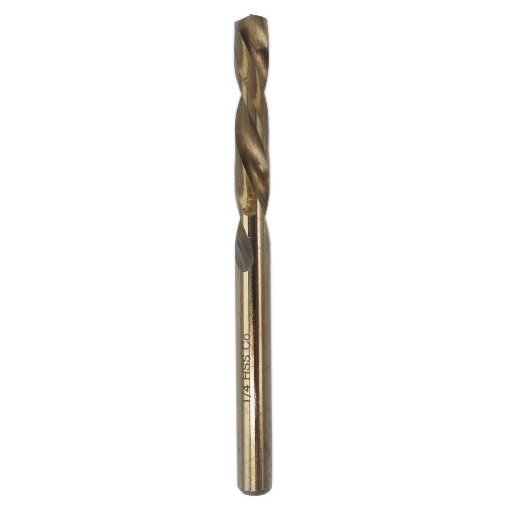 1/4-Inch Cobalt Steel M35 Left Hand Drill Bit, Pack of 3
