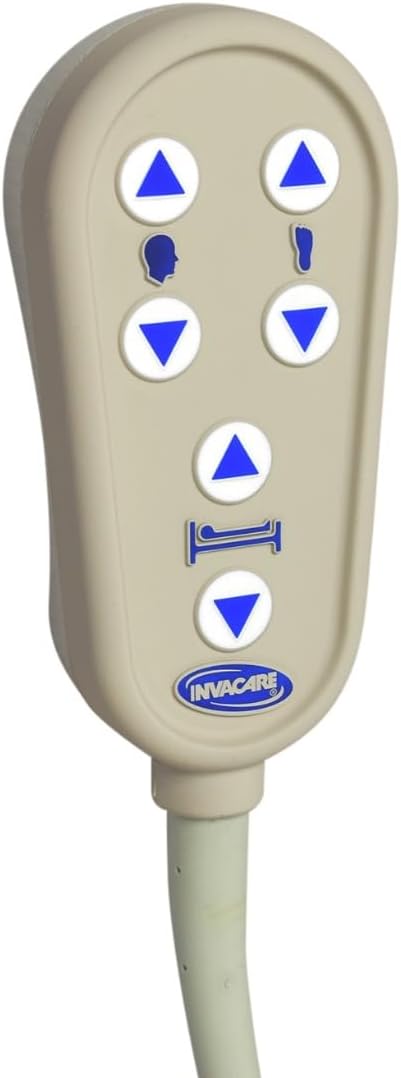 6-Button 3-Function Hand Control Pendant Compatible with Invacare G-Series Full Electric Bed (60108014)