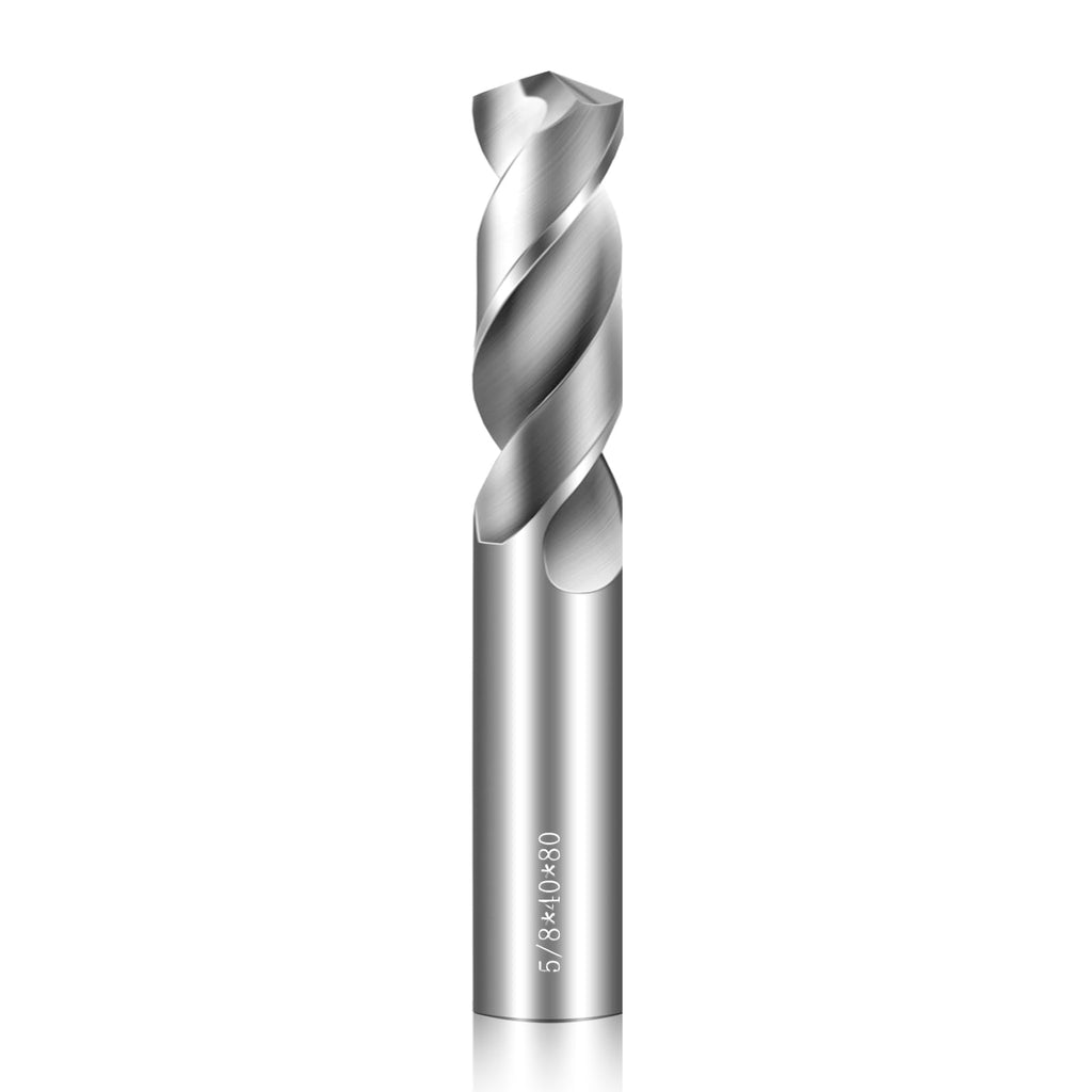 5/8" Drill Bits Solid Carbide Drill Bits, Tungsten Carbide Drill Bit Set, Metal Drill Bit Set for Stainless Steel Hardened Steel Cast Iron Alloy Copper, 1Pcs
