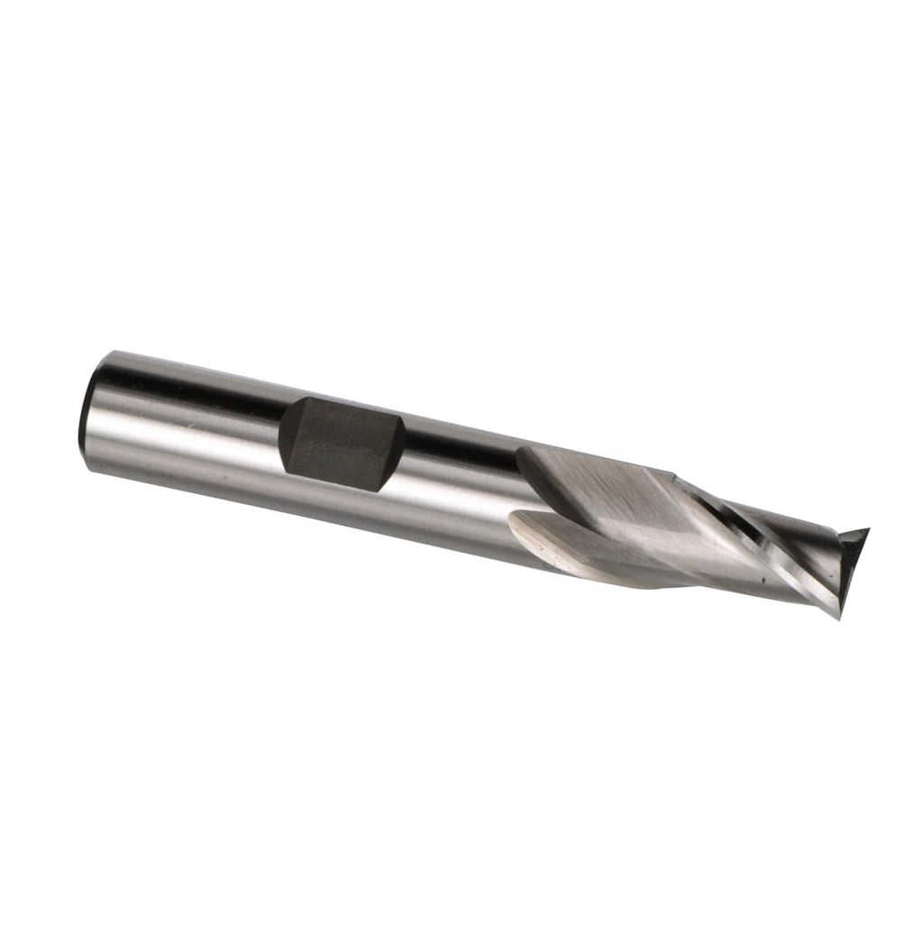 Drill America 3 Piece HSS End Mill Set, (1/8", 3/16" and 1/4") 2 Flutes 3/8" Shank