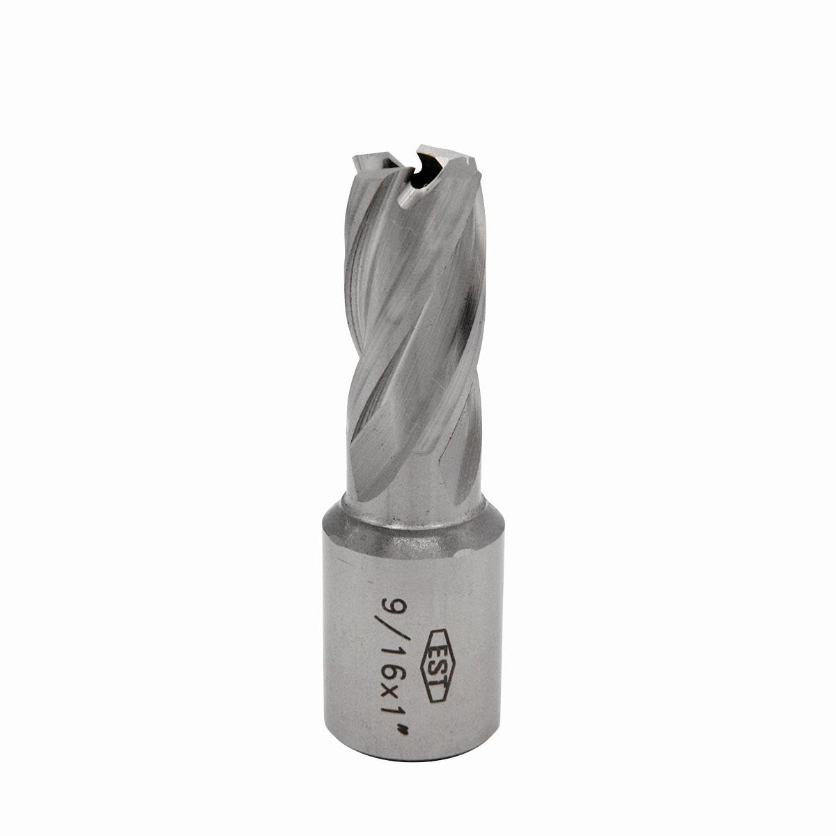 EST HSS M2AL Annular Cutter 1" DOC with 3/4" Weldon Shank for Magnetic Drill Press (D9/16" X 1")