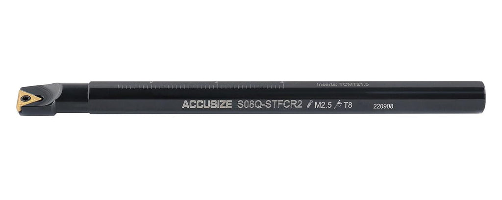 Accusize Industrial Tools Mini Indexable Turning Tool Boring, 1/2 in
