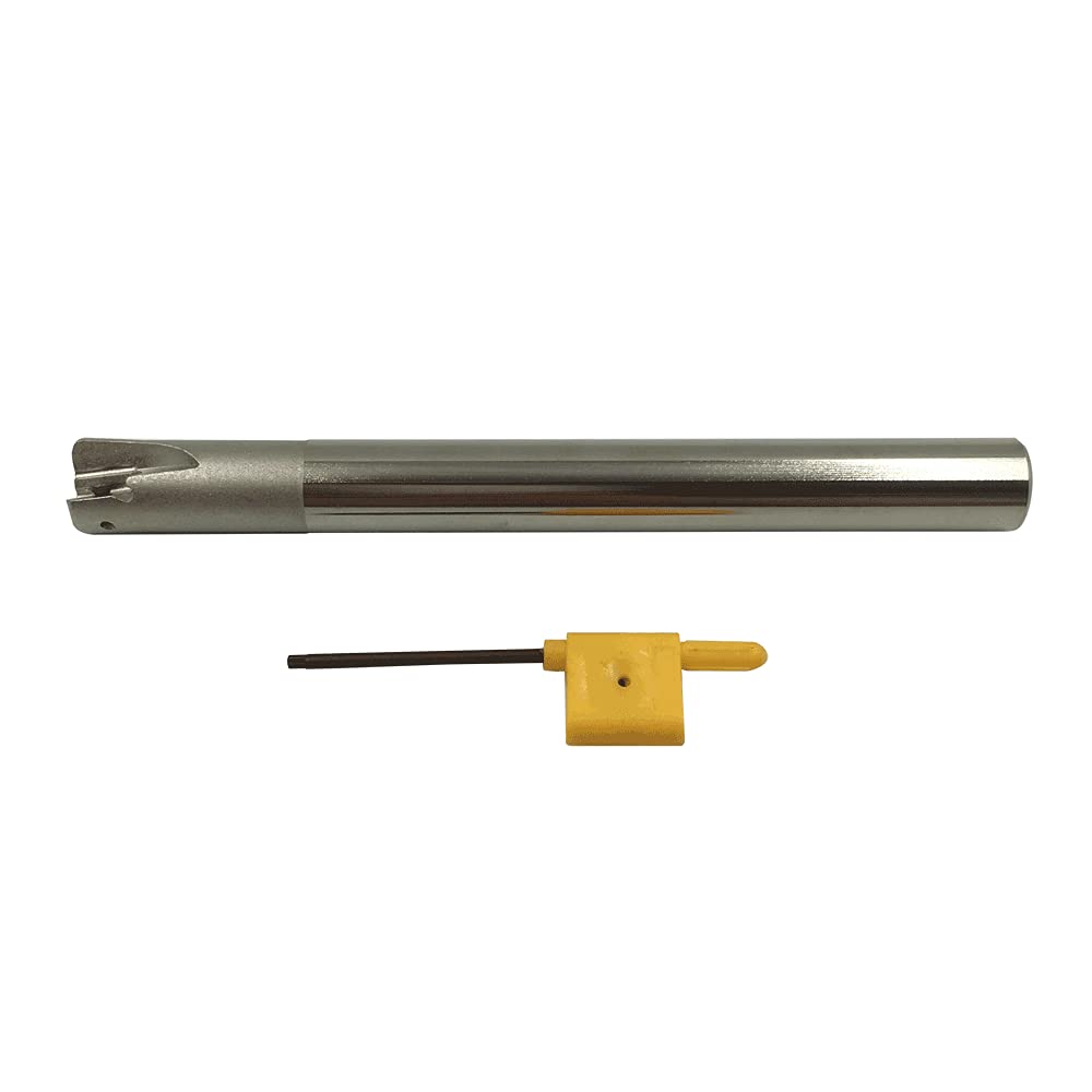 Zouzmin Fast Feed End Mill Holders 90 Degree Indexable End Mill Tool Holder EXN03R C16-17-200-2T for LNMU0303 Carbide Inserts (EXN03R C16-17-200-2T)