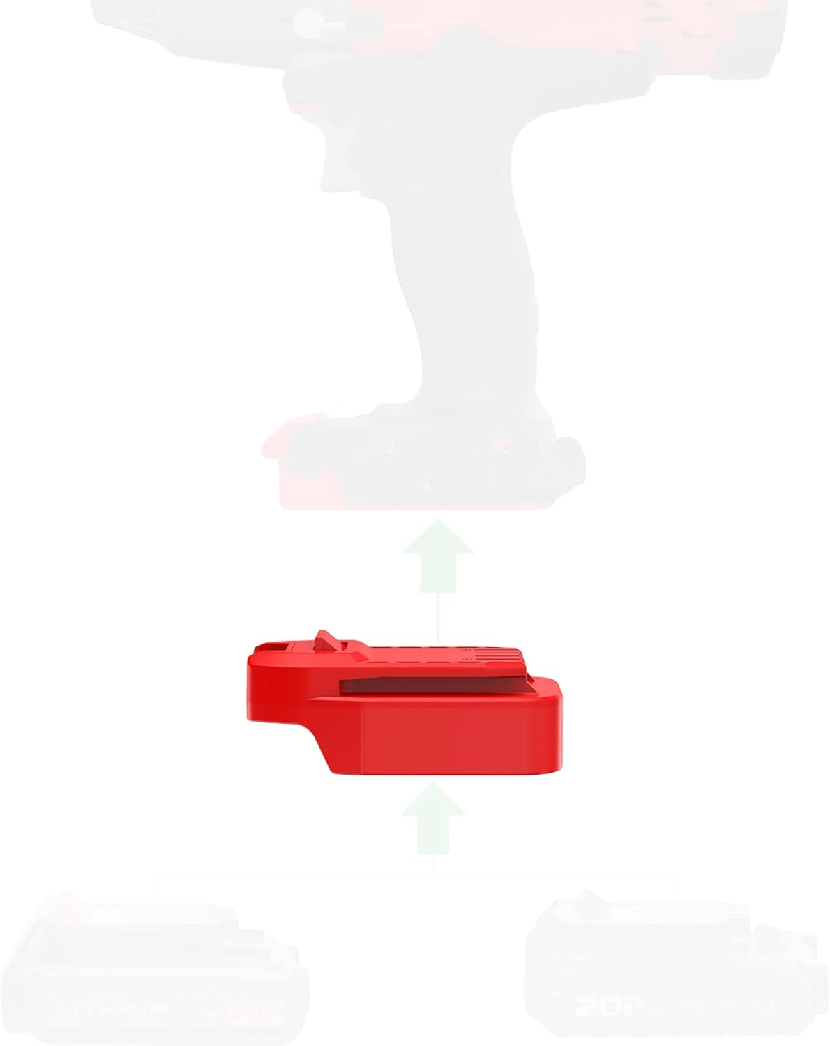 1x Adapter Only Fits Craftsman V20 Cordless Tools Compatible with Porter Cable 20v MAX (NOT 18v) Lithium Batteries - Adapter Only