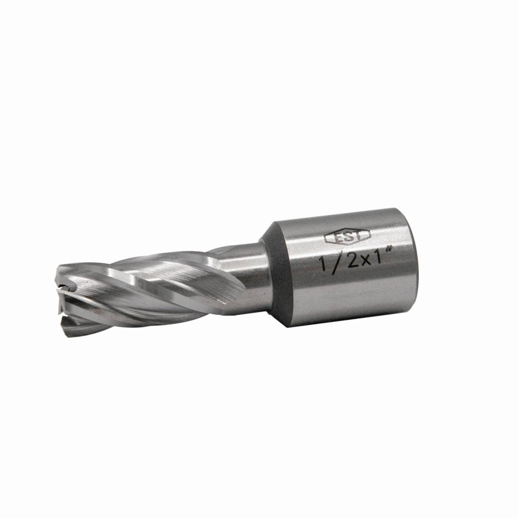 EST HSS M2AL Annular Cutter 1" DOC with 3/4" Weldon Shank for Magnetic Drill Press (D1/2" X 1")