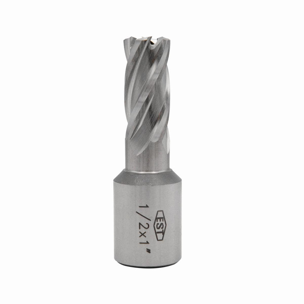 EST HSS M2AL Annular Cutter 1" DOC with 3/4" Weldon Shank for Magnetic Drill Press (D1/2" X 1")