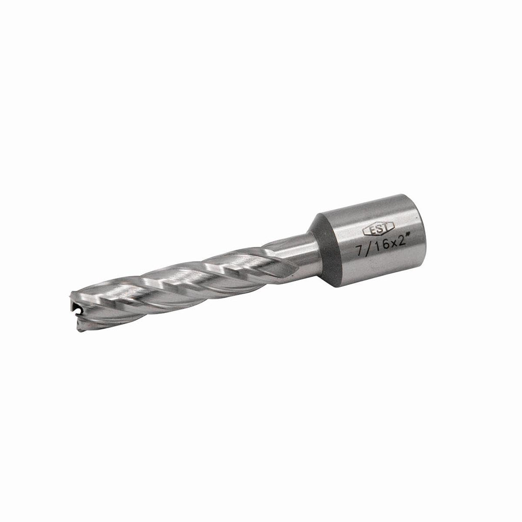 EST HSS M2AL Annular Cutter 2" DOC with 3/4" Weldon Shank for Magnetic Drill Press (D7/16" X 2")