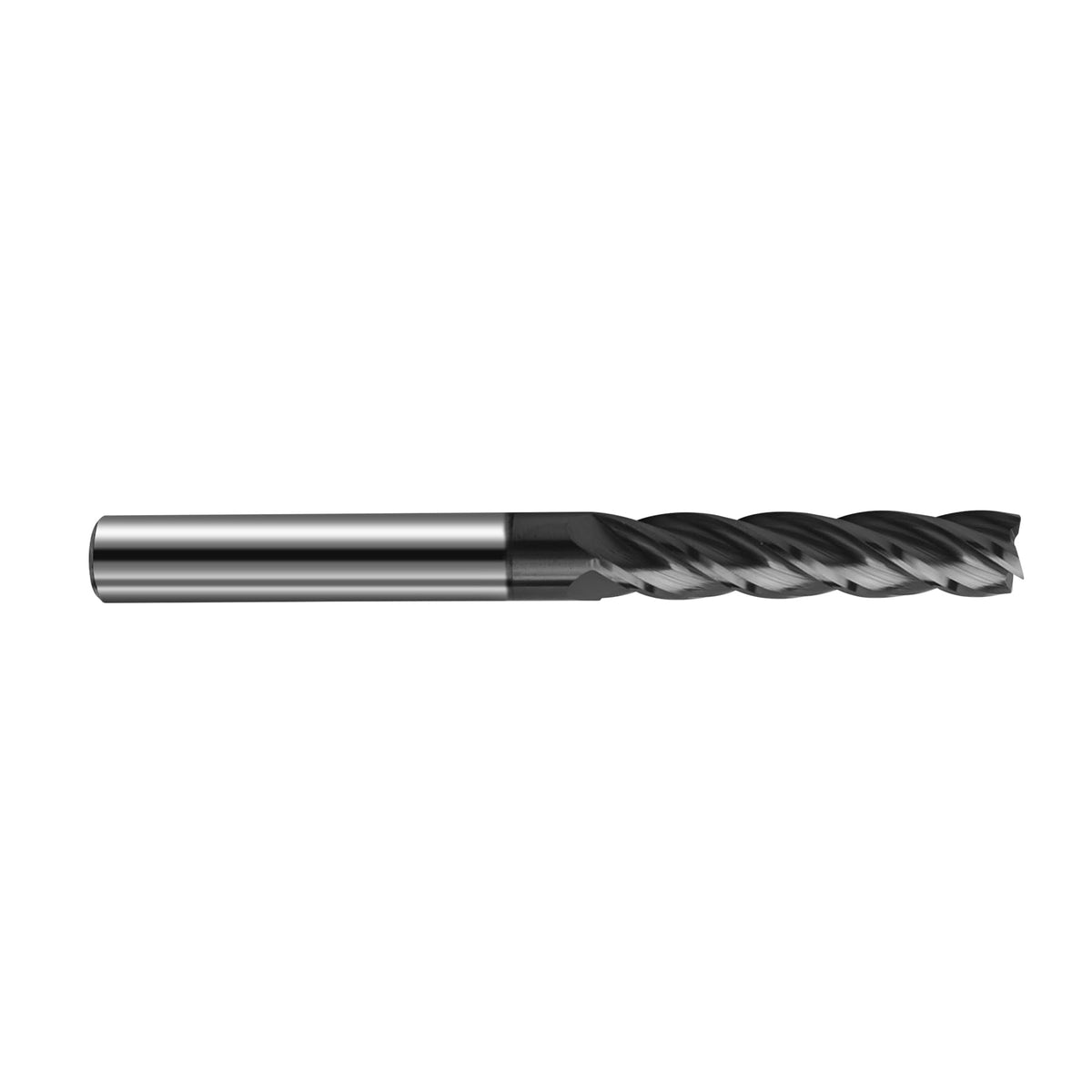 Zorqon 3/8'' Carbide Long End Mill, 4 Flute, AlTiN Coating