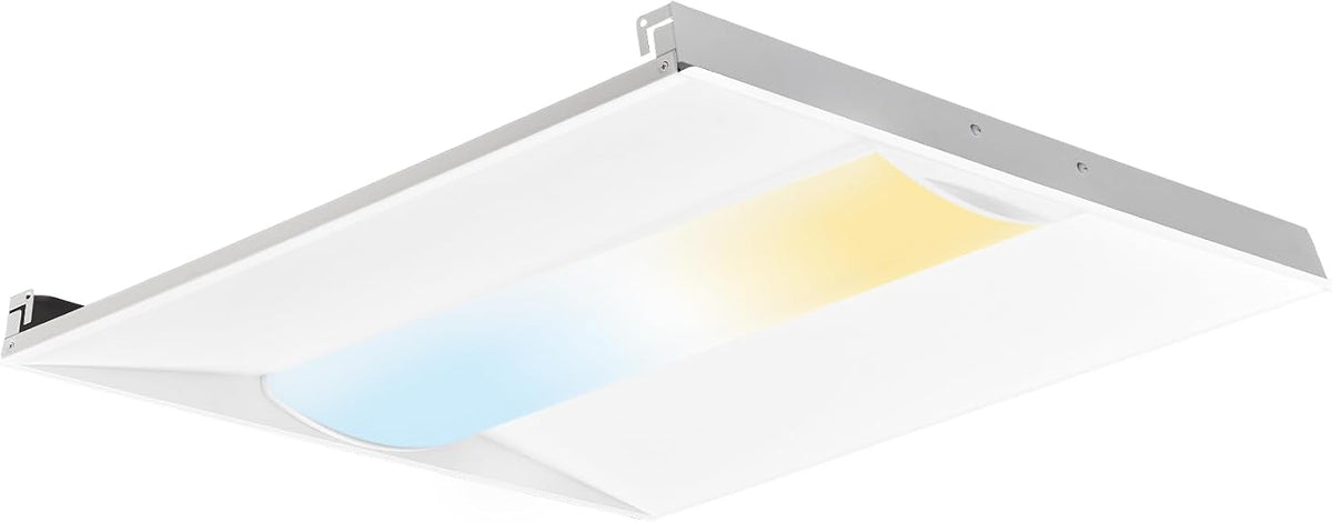 2x2 LED Troffer Light, Center Basket Drop Ceiling, 0-10V Dimmable, 1 Pack