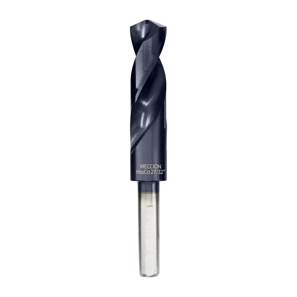 Meccion M35 Cobalt Drill Bits 27/32 Inch TiAIN HSS Drill Bit for Metal