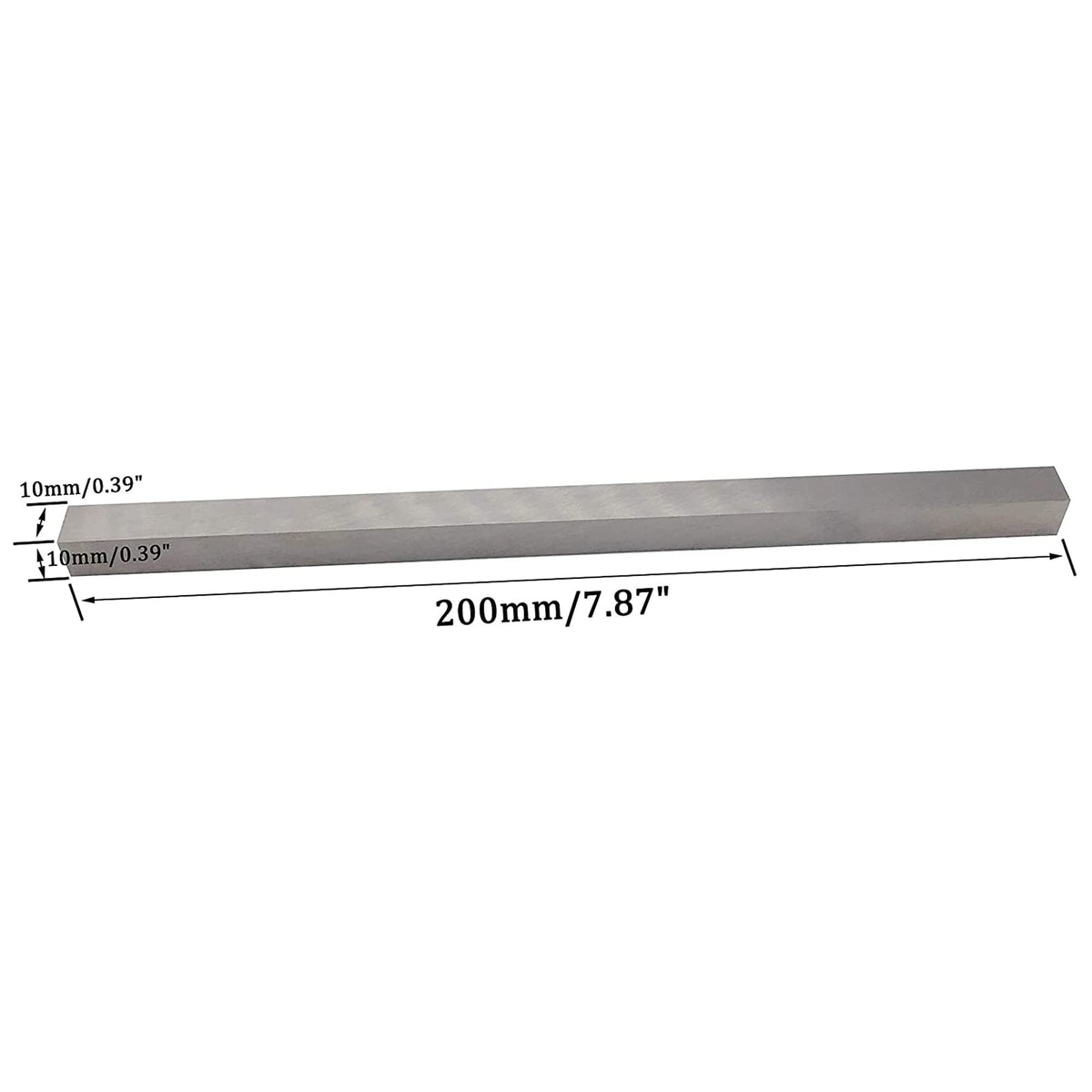 It Works Great HSS Lathe Tool Bit 10mm x 10mm x 200mm, Square Lathe Turning Tool Blanks, High Speed Steel Rectangular Fly Cutter Mill Blank (25/64” x 25/64” x 8”) 2pcs, 10mm x 10mm x 200mm（Square）