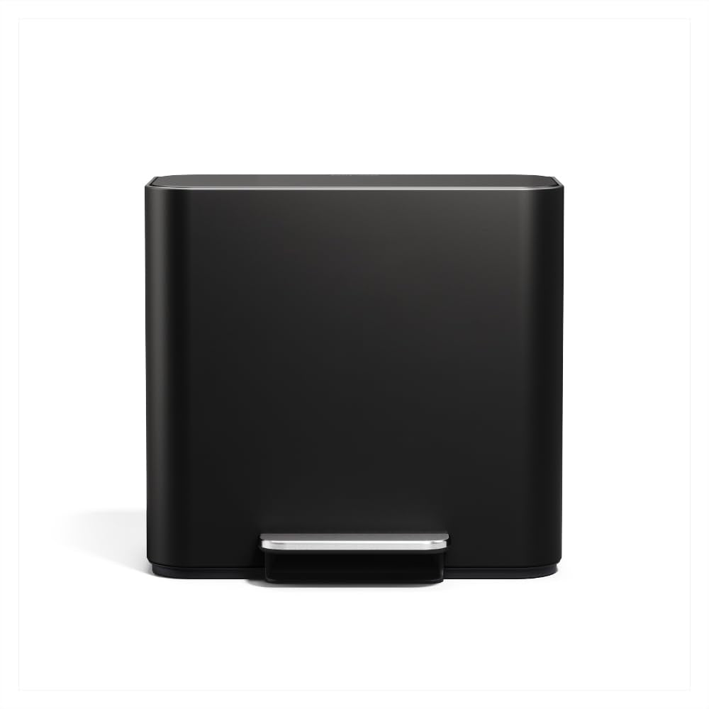 Mini Step Can, 16L / 4.3 Gallon Trash Can for Home Offices, Hotel Rooms, Bedrooms, Liner Pocket, Sleek Internal