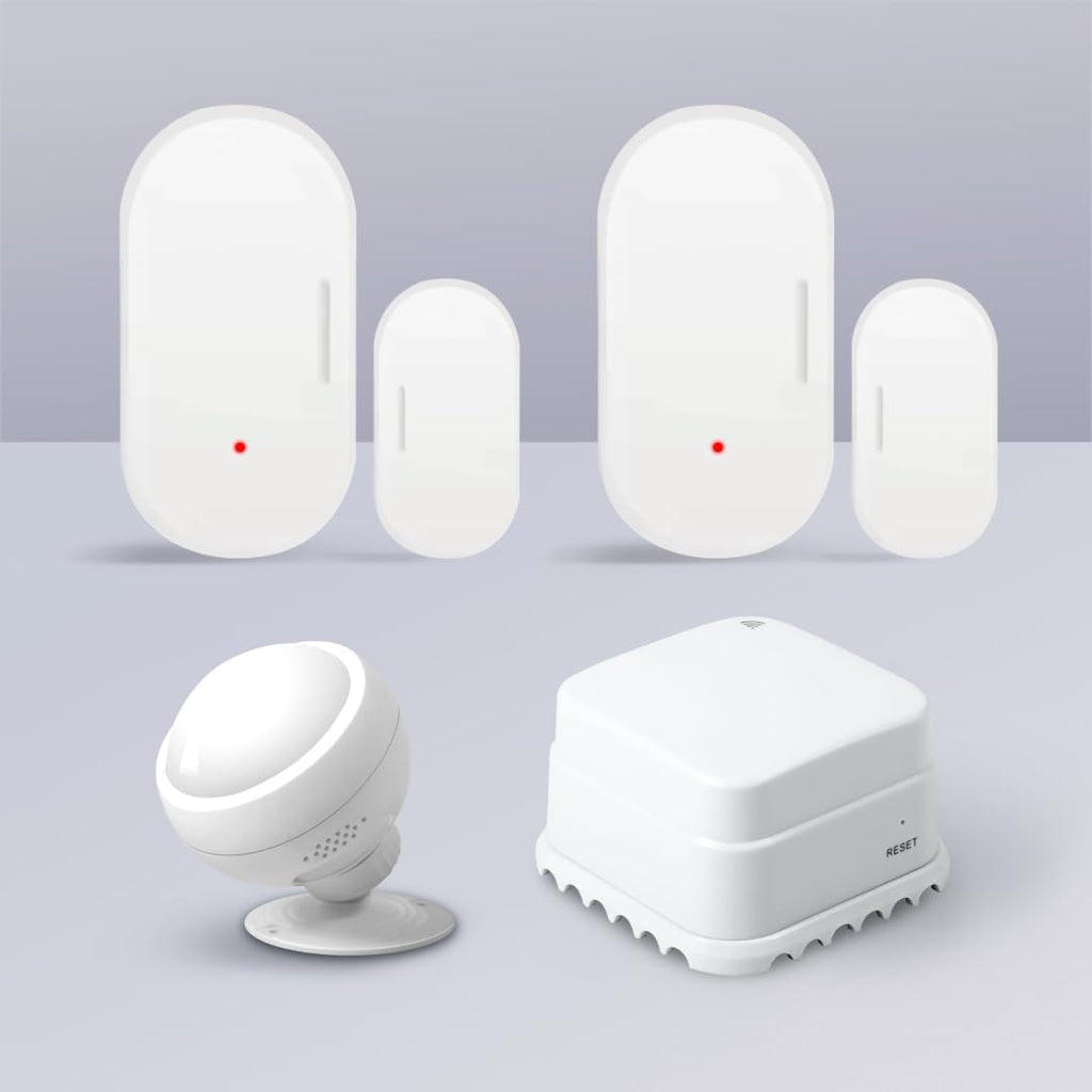 Home Protection Bundle | Includes 1 Motion Sensor, 2 Door/Window Sensors & 1 Water Leak Detector for Whole-Home