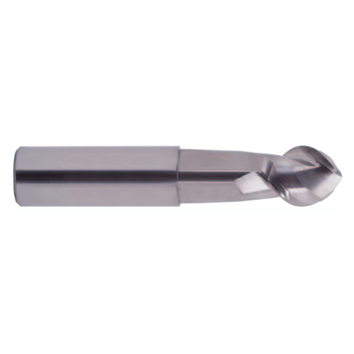 YG-1 E5974 Carbide Ball Nose End Mill, Uncoated (Bright) Finish, 50 Deg Helix, 2 Flutes, 3" Overall Length, 0.375" Cutting Diameter, 0.375" Shank Diameter